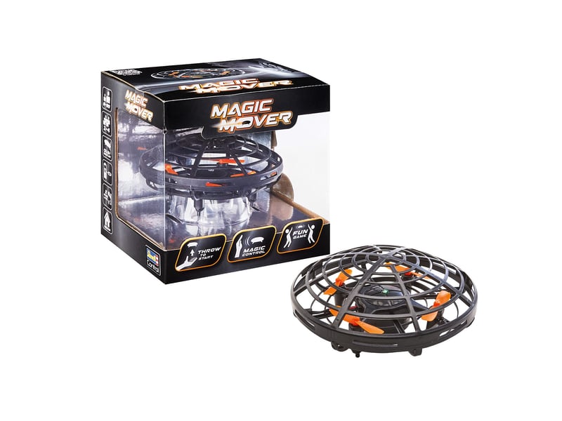 Revell Control Mover čierne infračervené diaľkovo ovládané vozidlo s ovládaním gestami rúk, 3 senzory proti nárazu, ochranná klietka, 11 cm, štart hodením