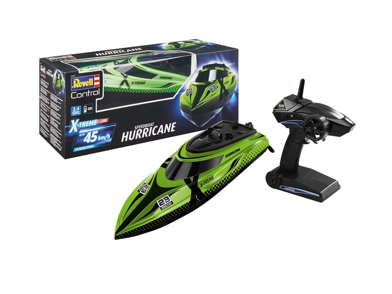 Revell Control X-Treme Hurricane daljinski upravljani motorni čamac, brzina 45 km/h, 2.4 GHz, 46 cm, zeleno/crni, od 7 godina