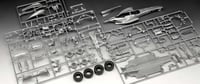 Model auta Revell Vodafone McLaren Mercedes MP4-25 L. Hamilton, strieborná stavebnica pretekárskeho auta 6