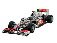 Model auta Revell Vodafone McLaren Mercedes MP4-25 L. Hamilton, strieborná stavebnica pretekárskeho auta 8