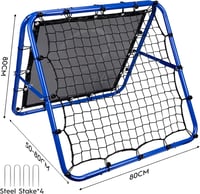 RevFit Labdarúgó Visszapattanó Hálóval - 80/100/120cm Állítható Edzőhálózat 2