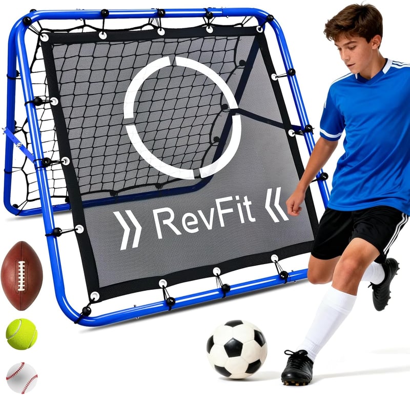 RevFit Labdarúgó Visszapattanó Hálóval - 80/100/120cm Állítható Edzőhálózat