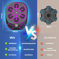 RevFit Zenélő Boxgép LED Világítással - Bluetooth, 9 Sebességi Mód, Számláló Funkció, 61 cm, Felnőtt/Gyerek Edzéshez, 2 Pár Kesztyűvel 6