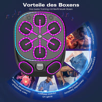 RevFit Zenélő Boxgép LED Világítással - Bluetooth, 9 Sebességi Mód, Számláló Funkció, 61 cm, Felnőtt/Gyerek Edzéshez, 2 Pár Kesztyűvel 7