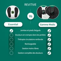 Revitive Essential Prístroj na zlepšenie krvného obehu – Úľava od bolesti nôh bez liekov, 36x36x6 cm 5