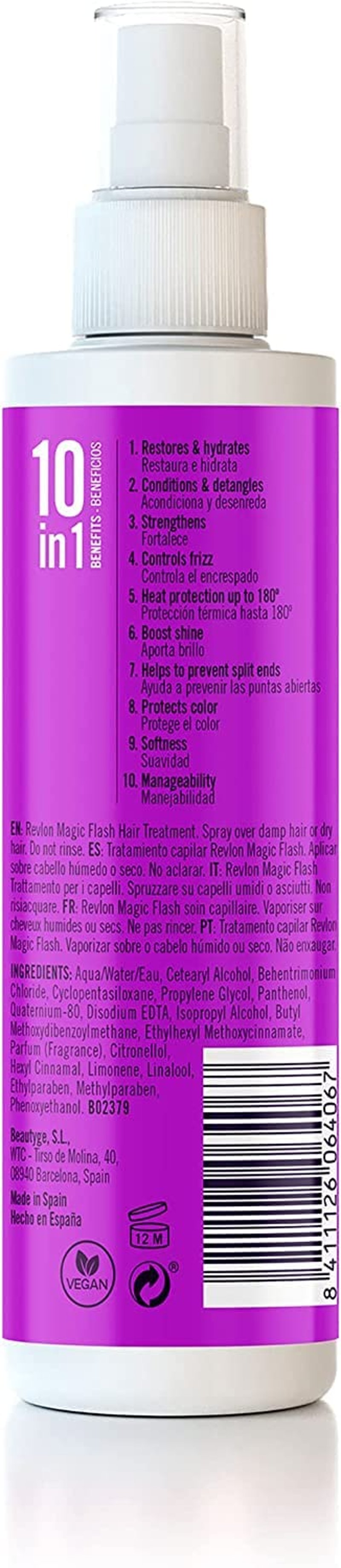Revlon Magic Flash 10 az 1-ben leave-in hajápoló, hidratáló, gubancoldó és erősítő kezelés minden hajtípusra, 200 ml