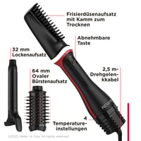Uscător și aparat de coafat 3 în 1 Revlon One-Step Multi-Styler – Cu cap detașabil, ondulator, RVDR5333 7