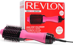 Perie cu aer cald pentru volum și coafare REVLON OneStep cu tehnologie ionică și ceramică pentru păr mediu și lung, ediție nouă roz