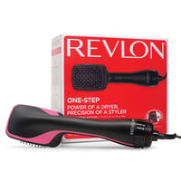 Teplovzdušná kefa a sušič vlasov Revlon Pro Collection RVDR5212E2 Salon One-Step, čierno-ružová, jednostranná plochá kefa 1