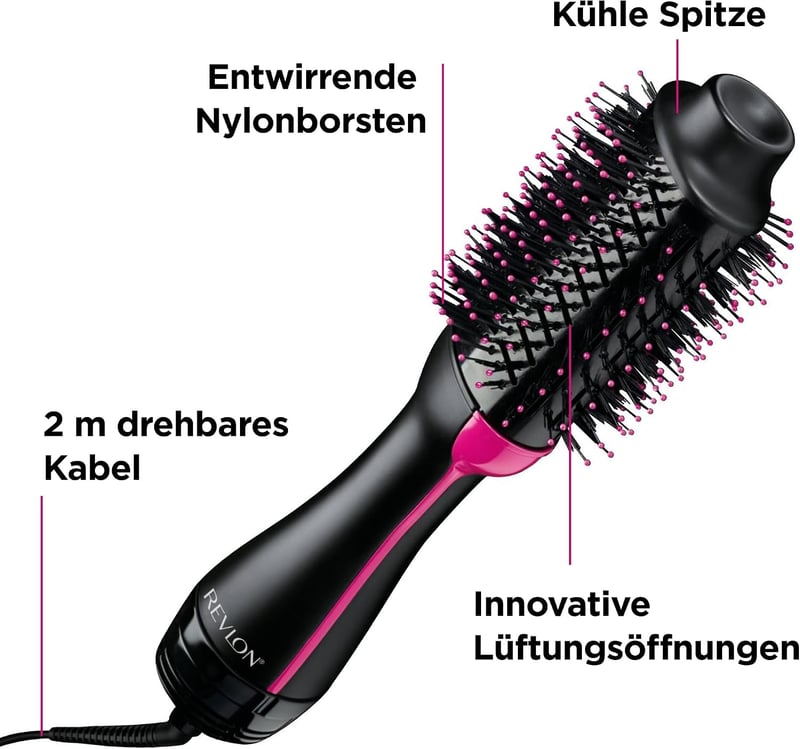 Revlon RVDR5222 Szalon Hajszárító Kefe Meleg Levegő és Volumen Hatás