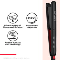 Placă de îndreptat părul Revlon SmoothStay 25 mm cu infuzie de ulei de cocos și geantă de călătorie, plăci flotante, temperatură reglabilă până la 235°C - RVST2211P 4