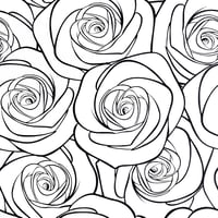 ReWallpaper Öntapadós Tapéta Rózsa Virág Fekete Fehér Modern Minimalist 44,5cm 1