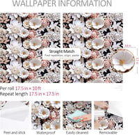 ReWallpaper Öntapadós Tapéta Virágmintás Vintage 3D Hatás Rózsaszín 44,5cm x 3m 4