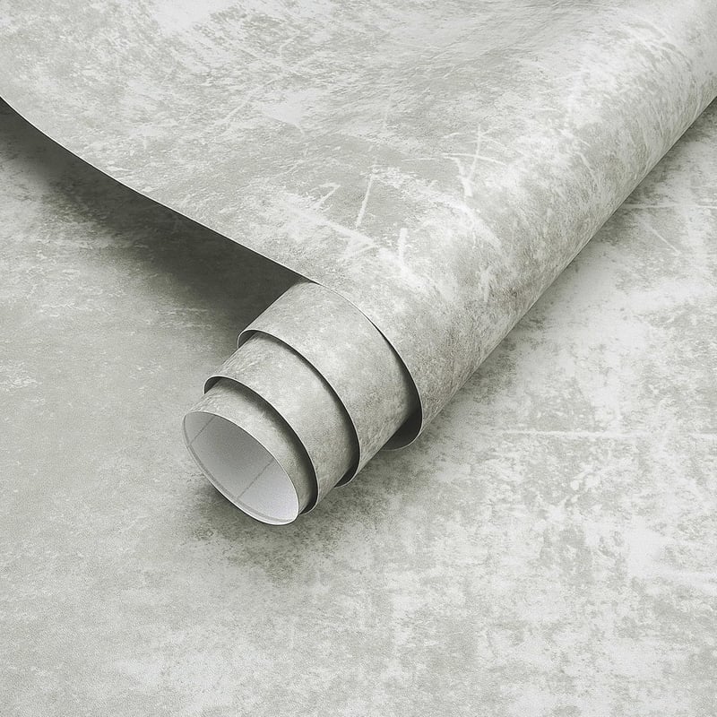 ReWallpaper Ragasztós tapéta betonhatású vintage mintával Fehér Szürke 40 cm x 7 m, vízálló fólia konyhába fürdőszobába bútorokra ajtókra