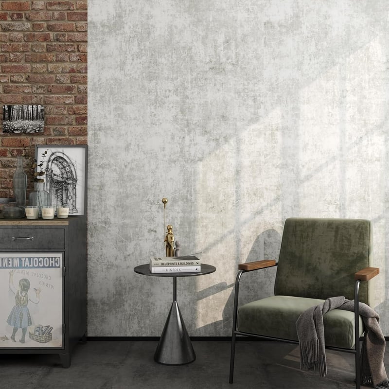 ReWallpaper Ragasztós tapéta betonhatású vintage mintával Fehér Szürke 40 cm x 7 m, vízálló fólia konyhába fürdőszobába bútorokra ajtókra