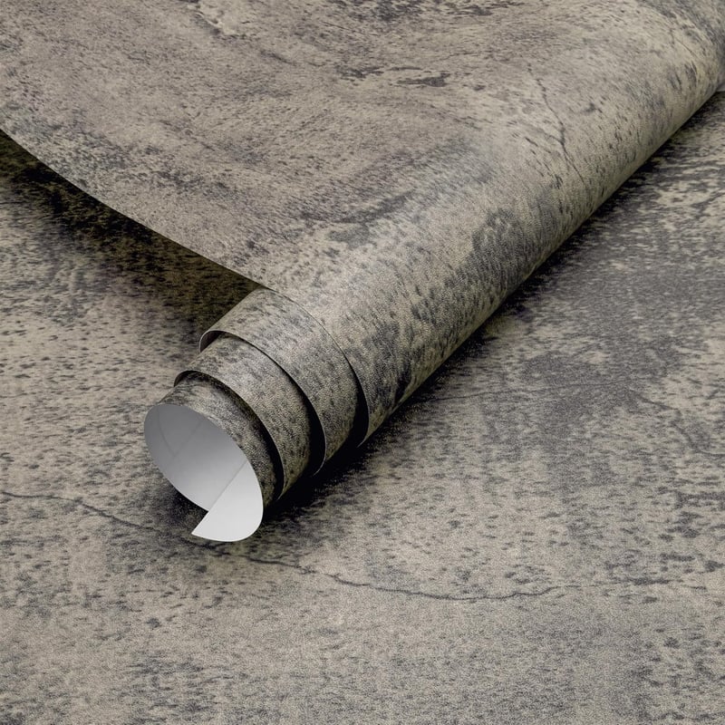 ReWallpaper Vintage szürke betonhatású öntapadós fali dekor fólia, vízálló konyhai fröccsenésvédő, 40 cm x 7 m, hálószoba fürdőszoba