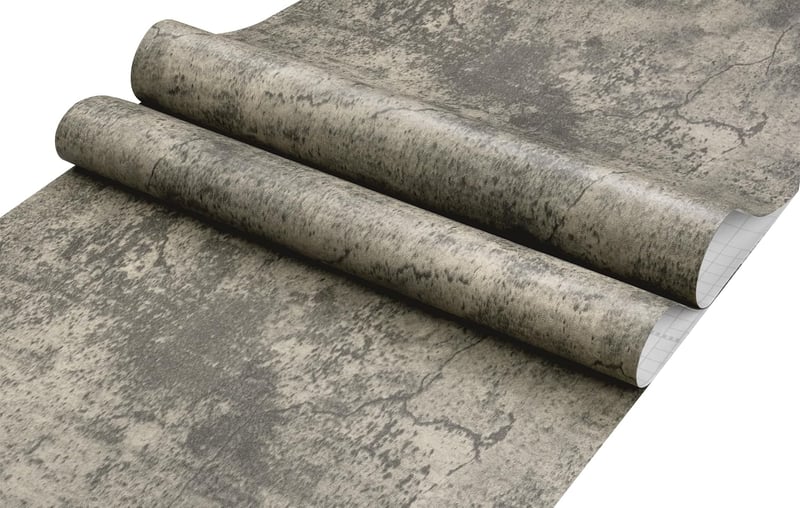 ReWallpaper Vintage szürke betonhatású öntapadós fali dekor fólia, vízálló konyhai fröccsenésvédő, 40 cm x 7 m, hálószoba fürdőszoba