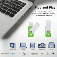 REWBOAT 20db 4GB USB Pendrive Csomag - 5 Véletlenszerű Színben, Fém Forgó Kialakítás, Vízálló, USB 2.0 Memória Stick, Univerzális Kompatibil 5