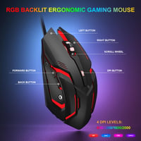 Herná súprava klávesnice a myši Rewurnth – 60 % QWERTZ, mechanická, červené spínače, RGB, USB-C 6