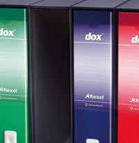 Pákový zakladač Esselte Dox 1 A4 s puzdrom, čierny, s úchytom – obsahuje preliačinu a natrhnutie (stav: pozri 2. obrázok) 9