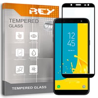REY 3D edzett üveg kijelzővédő Samsung Galaxy J6 (2018) - fekete 1
