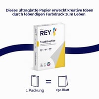 Atramentový fotopapier REY A4 Text & Graphics 160 g – balenie 250 listov, biely, saténový povrch 2