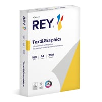 Atramentový fotopapier REY A4 Text & Graphics 160 g – balenie 250 listov, biely, saténový povrch 1
