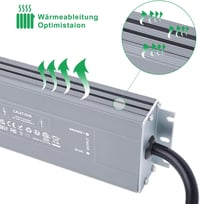 REYLAX 150W LED tápegység 24V vízálló IP67 kültéri LED szalaghoz 3
