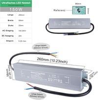 REYLAX 150W LED tápegység 24V vízálló IP67 kültéri LED szalaghoz 2