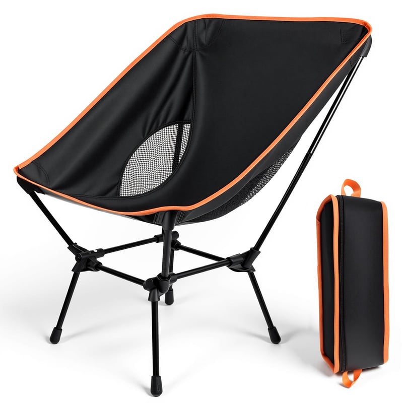 Scaun de camping pliabil Rgaden, material textil tip plasă, ușor și respirabil, scaun portabil pentru drumeții în aer liber