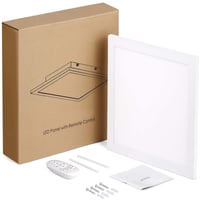 Panou LED RGB pentru tavan, reglabil, cu 8 culori și lumină albă caldă 3000K, pentru sufragerie, birou, bucătărie, 30x30 cm 9