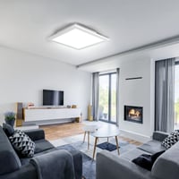 Panou LED RGB pentru tavan, reglabil, cu 8 culori și lumină albă caldă 3000K, pentru sufragerie, birou, bucătărie, 30x30 cm 8