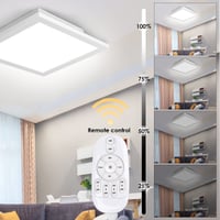 Panou LED RGB pentru tavan, reglabil, cu 8 culori și lumină albă caldă 3000K, pentru sufragerie, birou, bucătărie, 30x30 cm 3