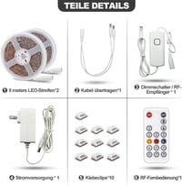 RGH Lighting LED szalag dimmelhető RF távirányítóval, 10 m - hideg fehér (6500K) 7