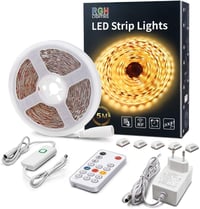 RGH LIGHTING 5M meleg fehér LED szalag dimmelhető távirányítóval, időzítő funkcióval 1