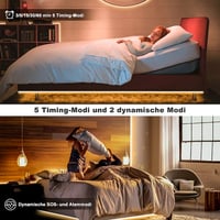 RGH LIGHTING 5M meleg fehér LED szalag dimmelhető távirányítóval, időzítő funkcióval 5