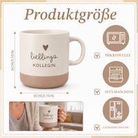 Keramička šalica za omiljenu kolegicu s natpisom i srcem, poklon za rastanak, promjenu posla, mirovinu, uredski poklon, zahvala kolegici 2