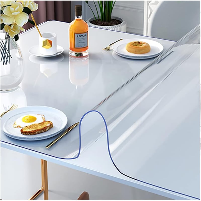 RGTINT 2mm átlátszó PVC asztalvédő 90x160cm vízálló asztalterítő