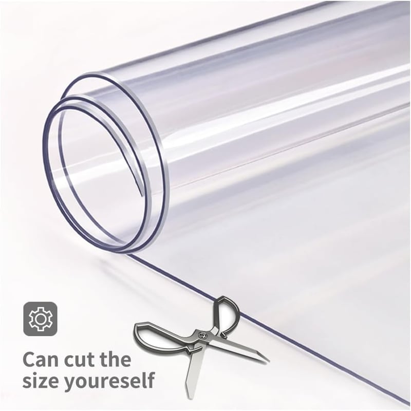 RGTINT 2mm átlátszó PVC asztalvédő 90x160cm vízálló asztalterítő