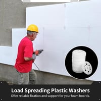 RHBHY 100 db 46 mm PP szigetelőtányér alátét habpanel rögzítéshez műanyag szigeteléshez mennyezet ablak 4
