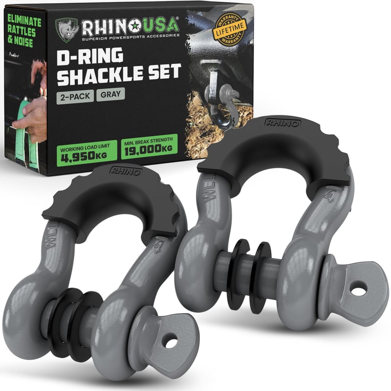 Rhino USA 19 mm D-črmeň 2 ks – Pevnosť v ťahu 18 983 kg, na odťah a off-road