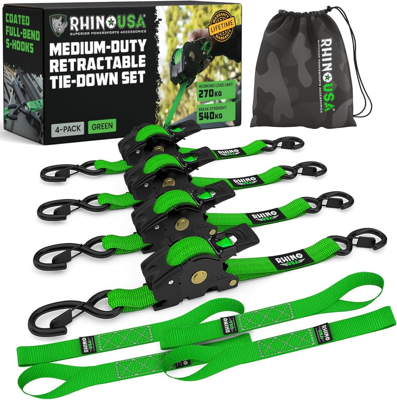 Rhino USA Önzáró Rögzítőszalag 4db 2,5cm x 3m 540kg Teherautó Utánfutó