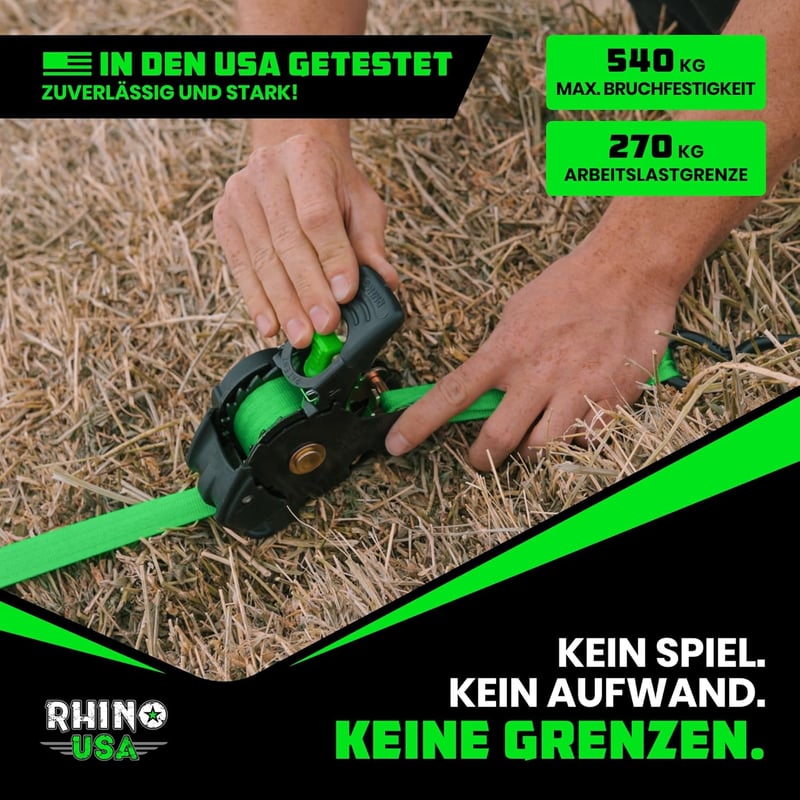 Rhino USA Önzáró Rögzítőszalag 4db 2,5cm x 3m 540kg Teherautó Utánfutó