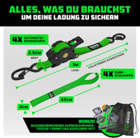 Rhino USA Önzáró Rögzítőszalag 4db 2,5cm x 3m 540kg Teherautó Utánfutó 5
