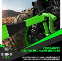 Rhino USA Ťažné lano 7,6 cm x 9,1 m - 13 600 kg pevnosť v ťahu - Offroad lano pre terénne autá, UTV, ATV - Čierne 8