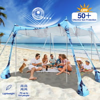 Rhino Valley 10x10 FT Strandos Napvédő Sátor UPF50+ UV Szűrő Fekete Kókuszpálma Mintával Strand Árnyékoló Shelter Kemping Napellenző 3