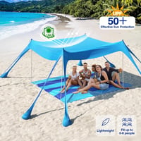 Rhino Valley Strandtető UV 50+ 3.05 x 3.05 meter Védelemmel, Hordozható Napvédő Sátor Kempinghez 3