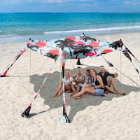 Rhino Valley UV 50+ Strand Sátor  3.05 x 3.05 meter Szélvédő Hordozható Napvédő Kemping Halászat  1