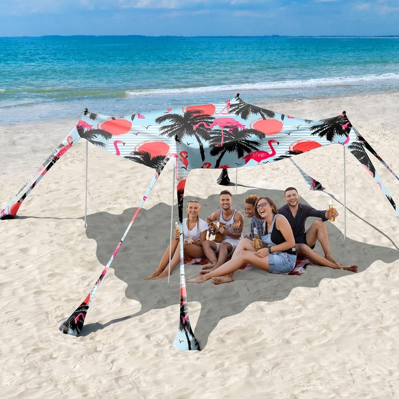 Rhino Valley UV 50+ Strand Sátor  3.05 x 3.05 meter Szélvédő Hordozható Napvédő Kemping Halászat 