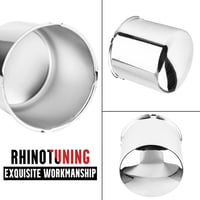 RhinoTuning 2-dielna sada 4,2" stredových krytiek na kolesá, vonkajší priemer 114 mm, vnútorný priemer 107 mm, stredové krytky, puklice na disky, kryty nábojov kolies pre 4,2-palcové disky prívesov/nákladných áut, stredový otvor 4,3 palca (chróm) 7